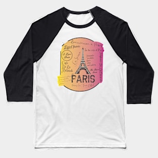Paris Eiffel Tower Baseball T-Shirt